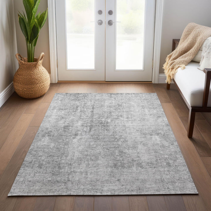 Machine Washable Indoor/ Outdoor Chantille Abstract Solid Rug