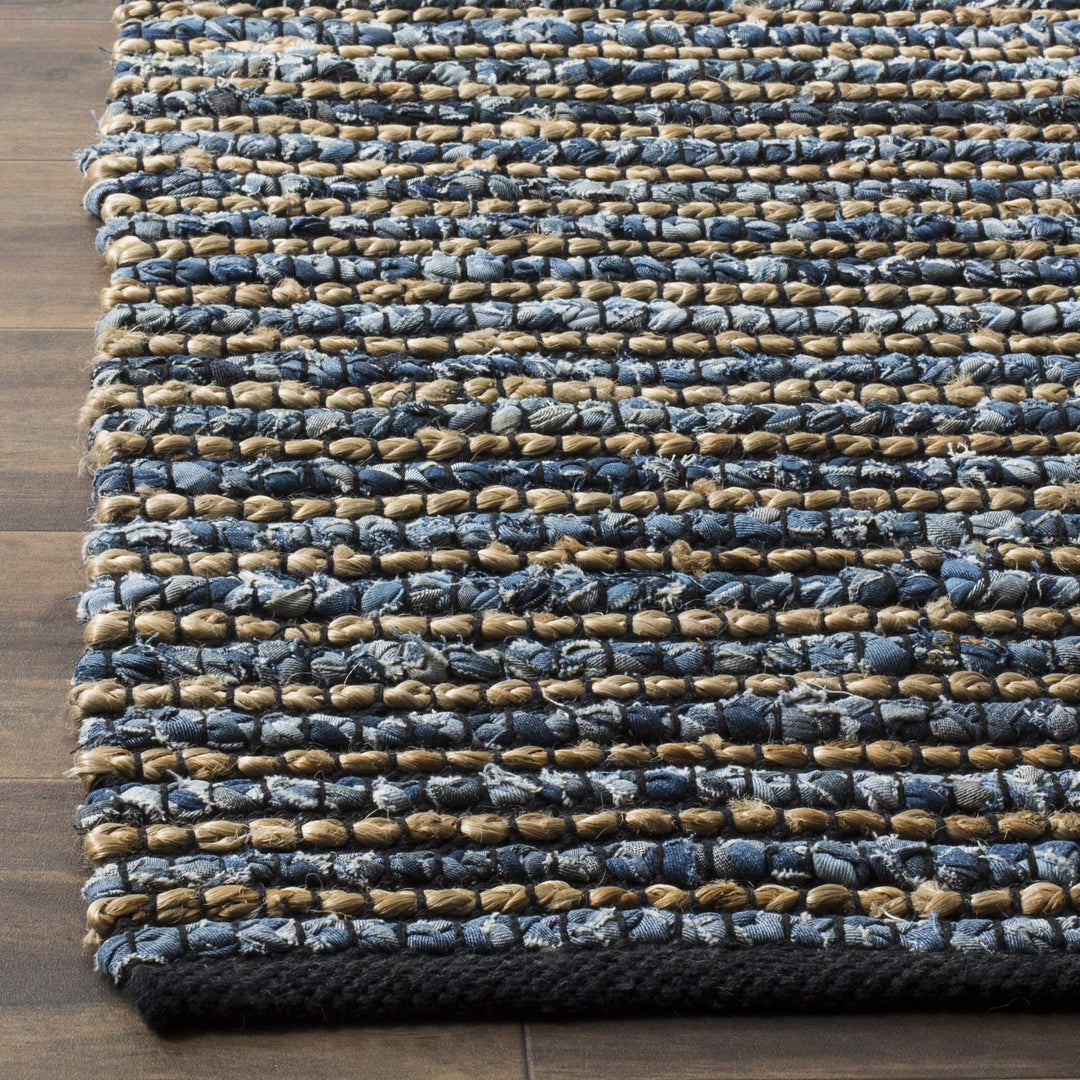 SAFAVIEH Cape Cod Collection Runner Rug - 2'3" x 10' Blue Handmade Flat Weave