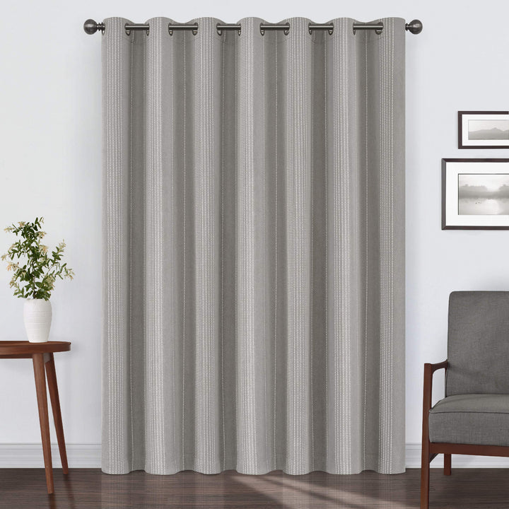 Eclipse Ronneby Grommet Top Curtains for Bedroom Single Panel 40 x 95 Light Grey