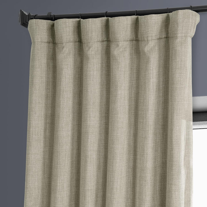 Exclusive Fabrics Faux Linen Room Darkening Curtain (1 Panel)