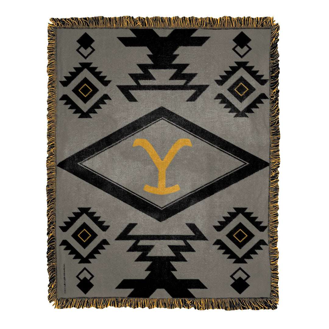 Northwest Yellowstone Woven Jacquard Throw Blanket 46" x 60" Waffle Aztec