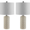 SAFAVIEH Lighting Collection Artef Modern Ivory Ceramic 24-inch Bedroom Living Ivory - 13" x 13" x 24"