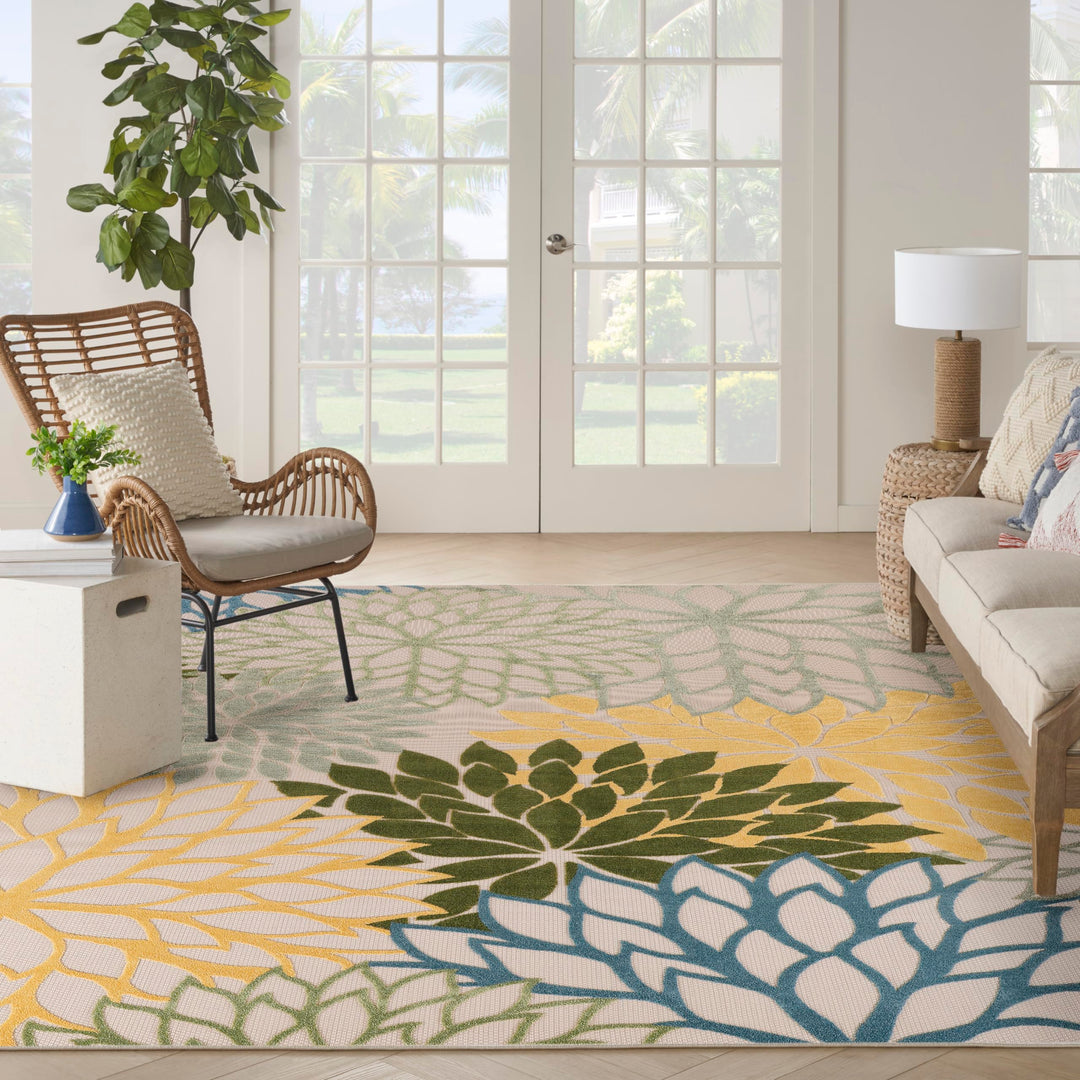 Nourison Aloha Floral Modern, Indoor/Outdoor Area Rug