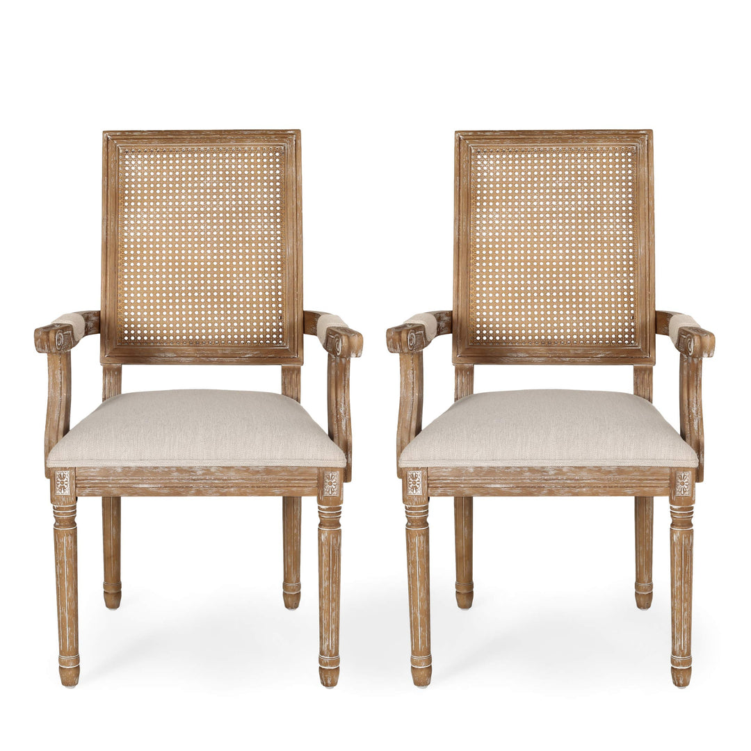 Christopher Knight Home Maria DINING CHAIR SETS Wood Beige + Natural Set of 2 - Beige + Natural