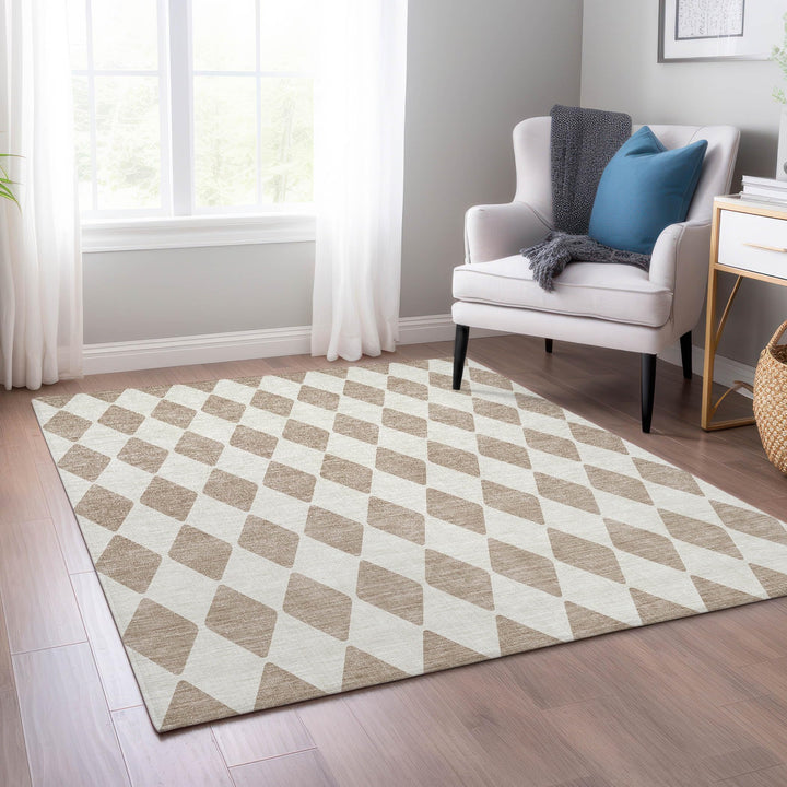 Machine Washable Indoor/ Outdoor Chantille Diamonds Rug