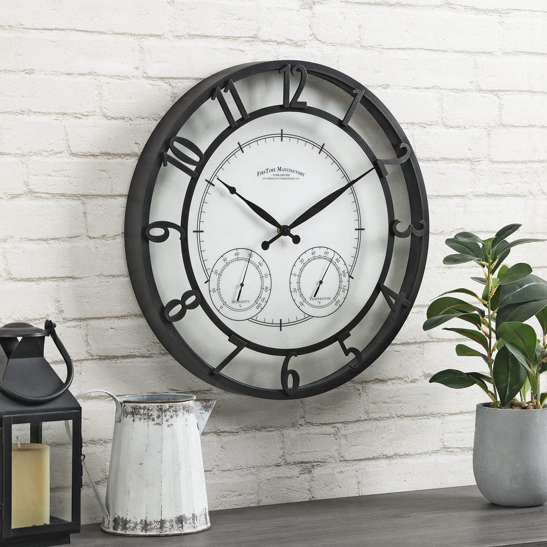 FirsTime & Co. Park Outdoor Wall Clock 18" Oil Rubbed Bronze