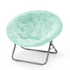 Urban Lifestyle Oversized Mongolian Faux Fur Saucer Chair Mint Green