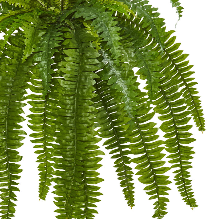 Nearly Natural 35” Boston Fern Artificial (Set of 2) Silk Plants Green