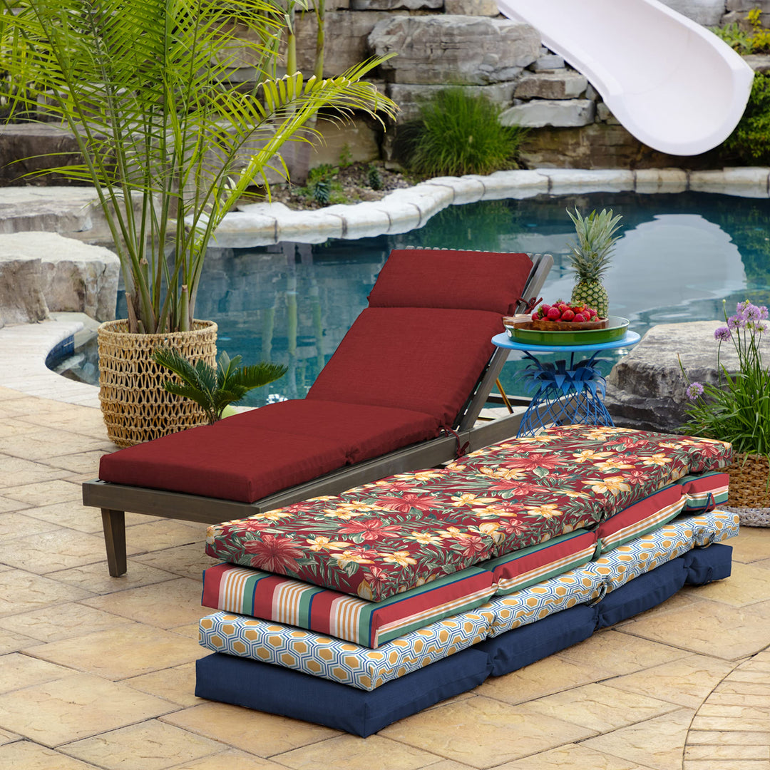 Arden Selections Leala Texture Outdoor Chaise Lounge Cushion