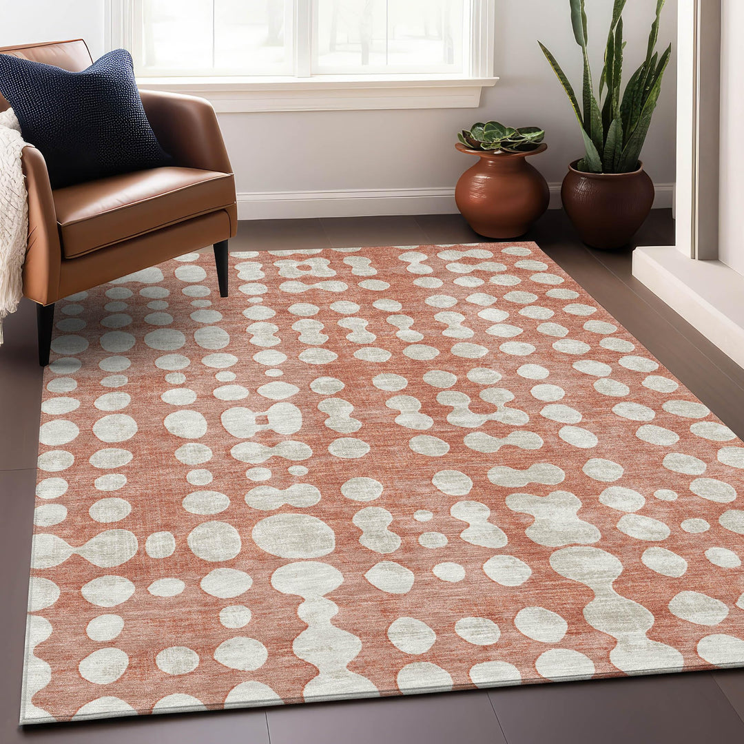 Addison Rugs Chantille ACN869 Salmon 8' x 10' Indoor/Outdoor Machine Washable - Diamond Home USA