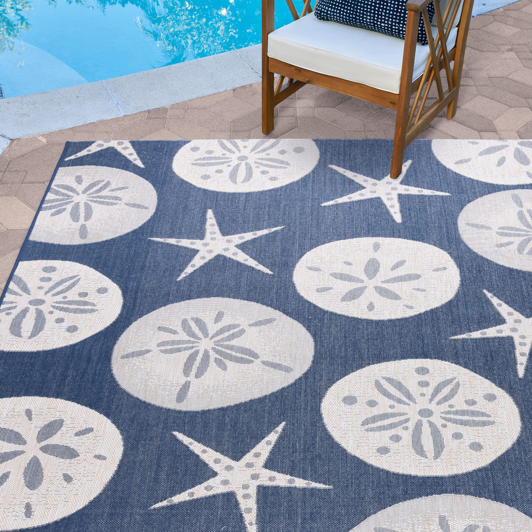 Gertmenian Indoor Outdoor Area Rug Classic Flatweave Washable Stain & UV 8'9" x 13'1"