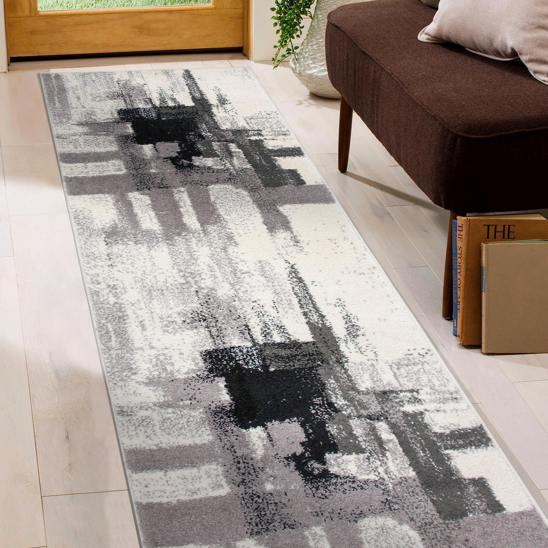 Rugshop Contemporary Modern Abstract Runner Rug