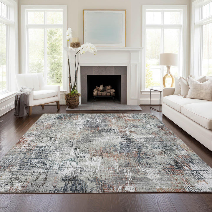 Addison Rugs Chantille ACN725 Taupe 10' x 14' Indoor Outdoor Area Rug Easy Clean - Diamond Home USA