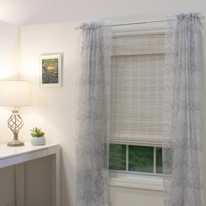 Radiance Cordless Bamboo Roman Shades for Windows - Matchstick Bamboo Blinds