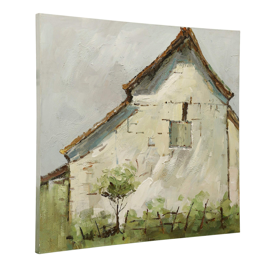 Vintage Farmhouse Canvas Wall Art Square Wood