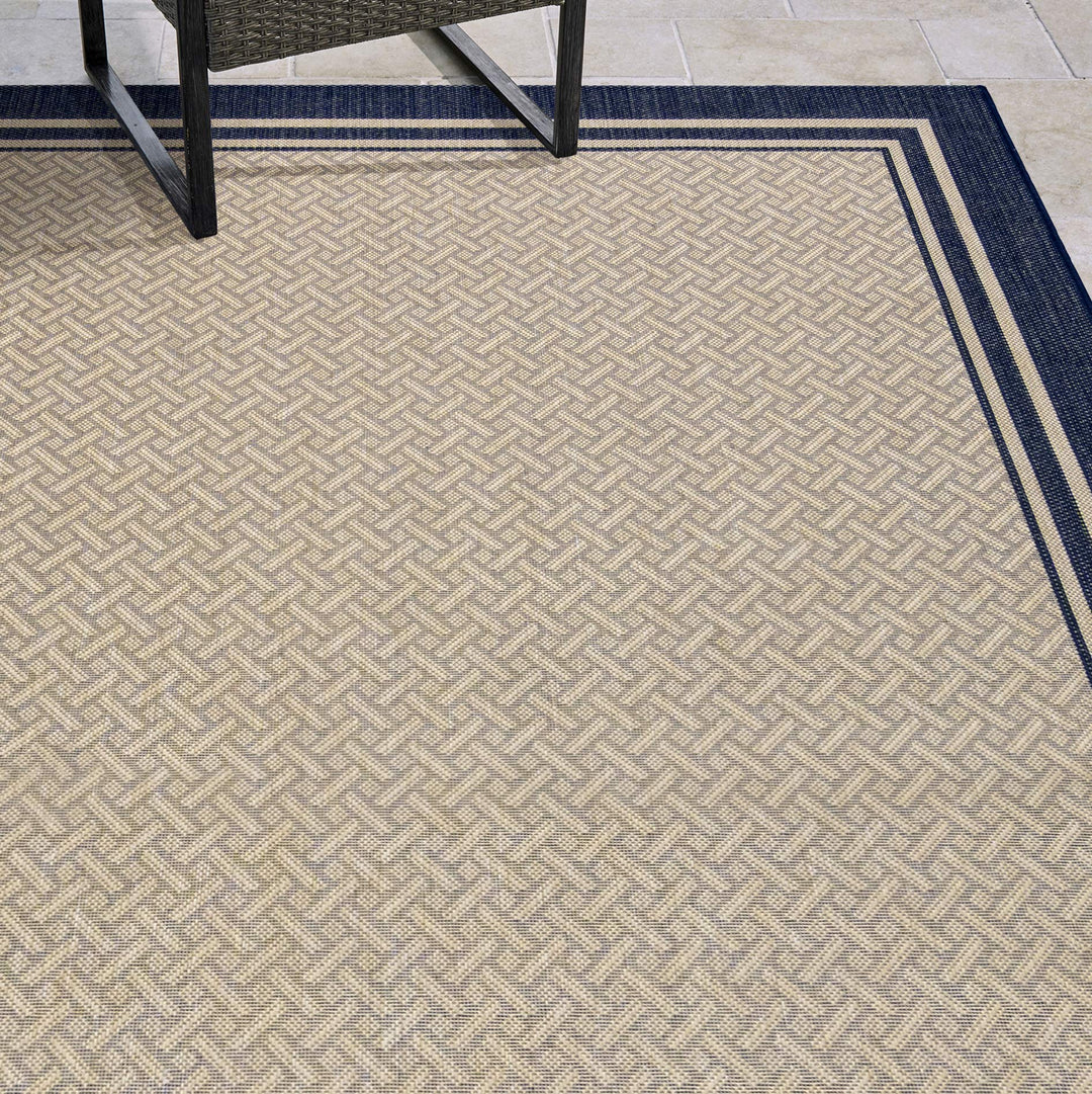 Gertmenian Indoor Outdoor Classic Flatweave Area Rug Stain & UV Resistant Carpet 5'3" x 7'