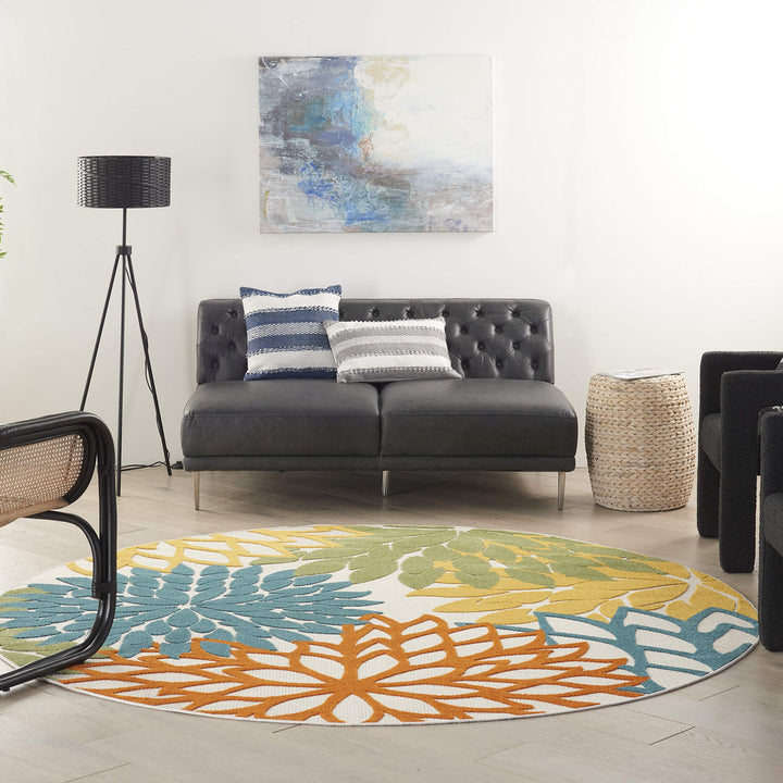 Nourison Aloha Floral Modern, Indoor/Outdoor Area Rug