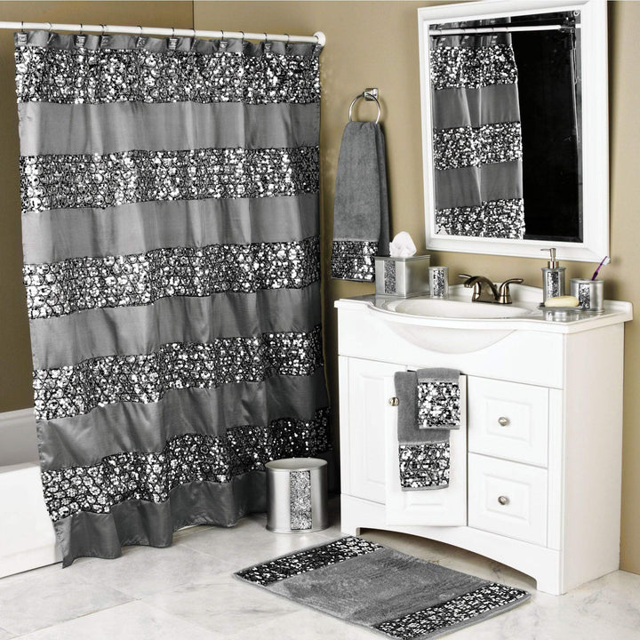 bed bath n more Luxury Shower Curtain and Hooks Set Or Separates Curtain Curtain Only