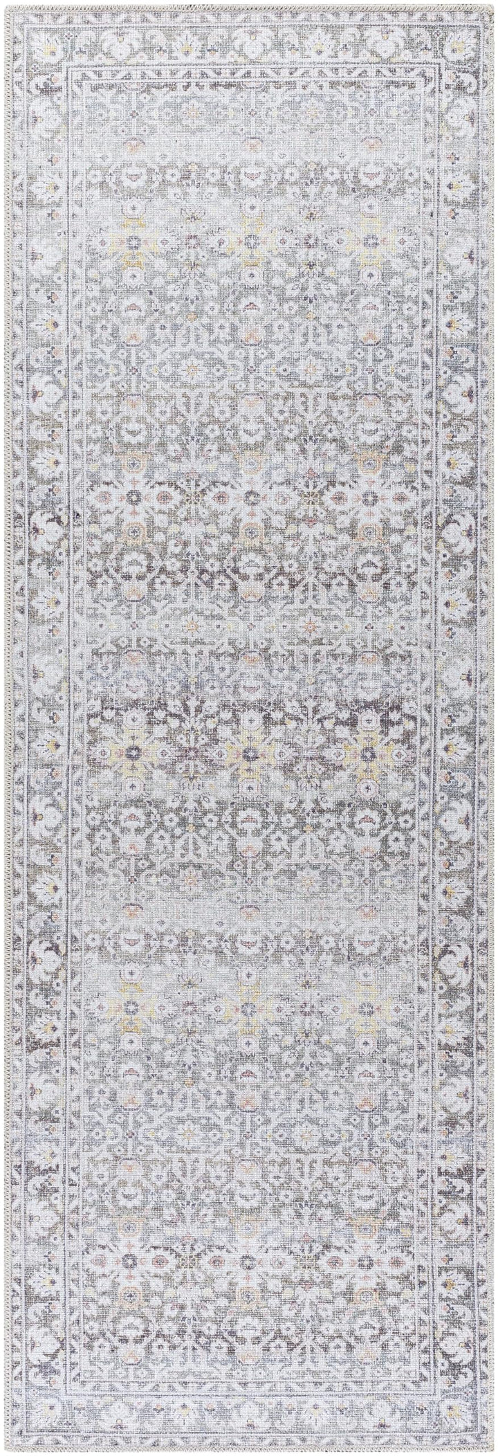 Livabliss x Our PNW Home Rainier Updated Traditional Washable Area Rug 2'7" x 2'7" x 12' - Medium Gray