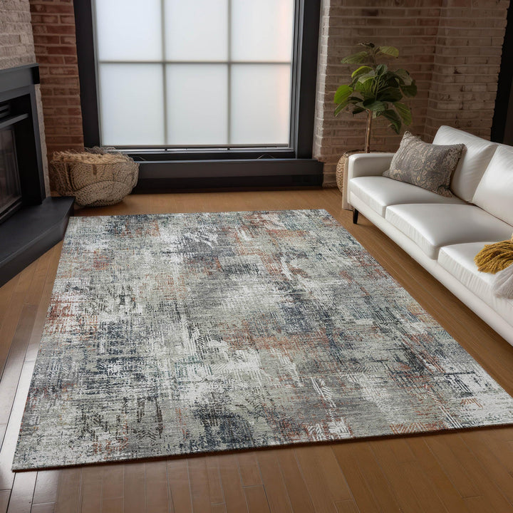 Addison Rugs Chantille ACN725 Taupe 10' x 14' Indoor Outdoor Area Rug Easy Clean - Diamond Home USA