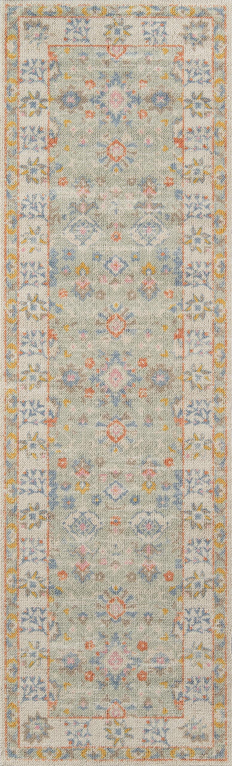 Momeni Anatolia Area Rug 2 ft 3 in x 7 ft 6 in Light Blue 2'3" x 7'6" Runner - Light Blue