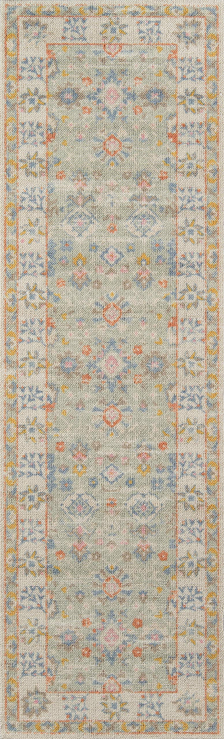 Momeni Anatolia Area Rug 2 ft 3 in x 7 ft 6 in Light Blue 2'3" x 7'6" Runner - Light Blue