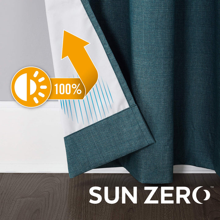 Sun Zero Duran Thermal Insulated Total Blackout Grommet 1-Piece Curtain Panel, Single Panel