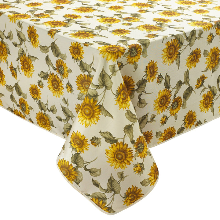 Classic Euro Sunflower Tablecloth with Sunflowers Design