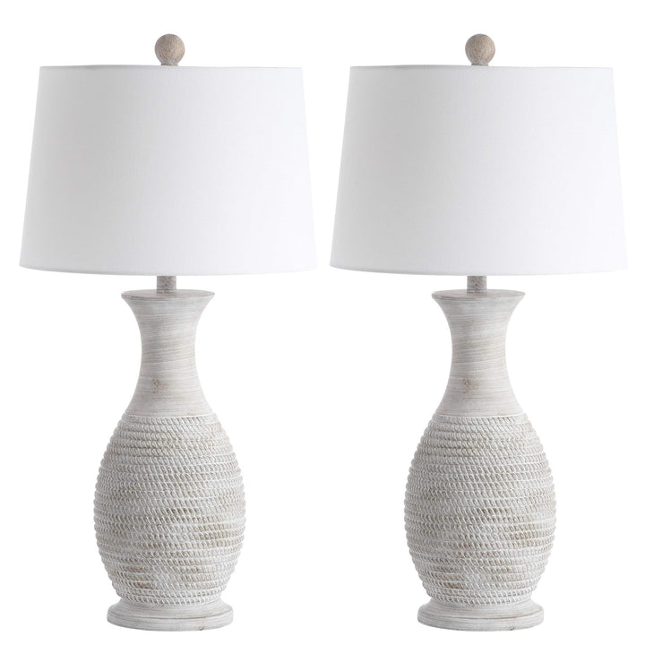 Lighting 30-inch Grey Led Table Lamp (Set of 2) - 15"x15"x30" Bulbs Included