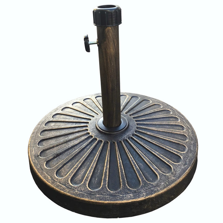 Round Heavy-Duty Steel Patio Umbrella Base Stand W/Rust-Resistant Finish