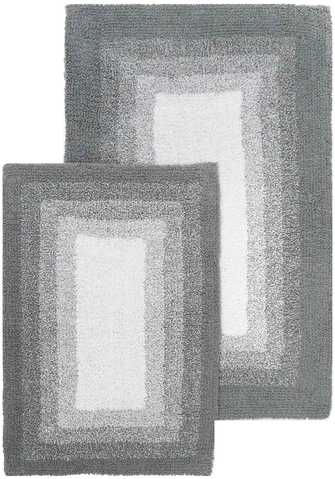 Chesapeake Merchandising Whitney Reversible 2 Piece Bath Rug Set-Hi Rise Grey