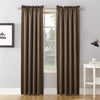 Sun Zero Barrow Energy Efficient Rod Pocket Curtain Single Panel 54 x 63 - Mocha