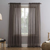 No. 918 Erica Crushed Sheer Voile Rod Pocket Curtain Panel 51" x 63" Cocoa Brown 51 x 63 - Sable