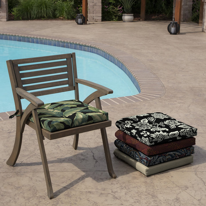 Arden Selections Outdoor Seat or Rocking Chair Cushion 19 x 18 Water Repellent Onyx Cebu - Diamond Home USA