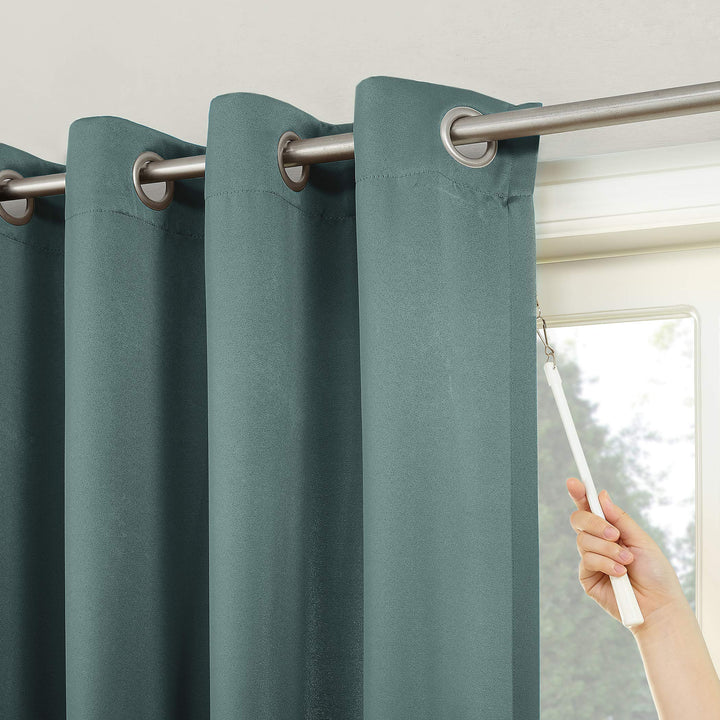 Sun Zero Easton Extra-Wide Blackout Grommet Sliding Patio Door Curtain Panel