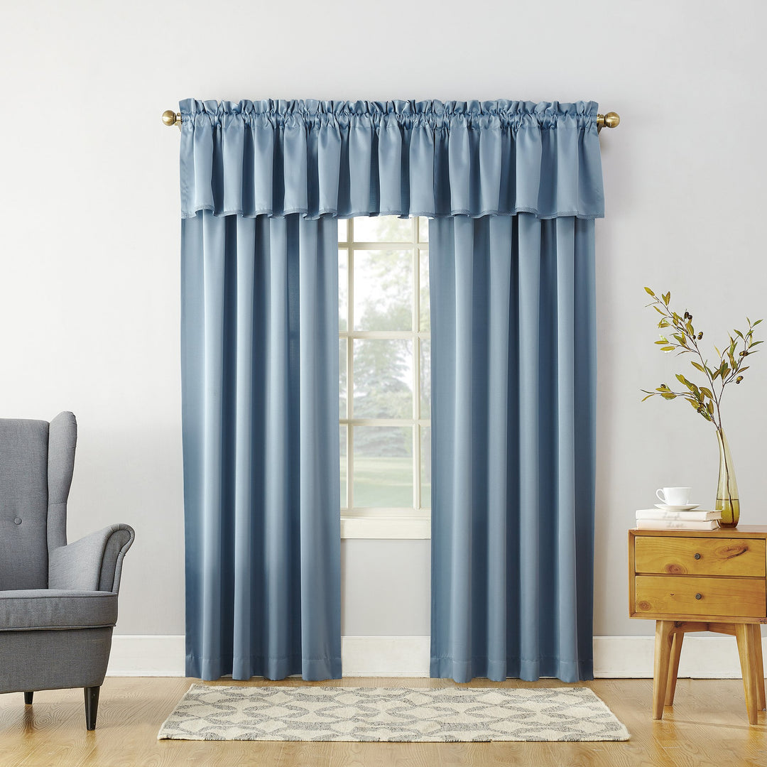 Porch & Den Inez Room Darkening Window Curtain Panel and Valance, Single Panel