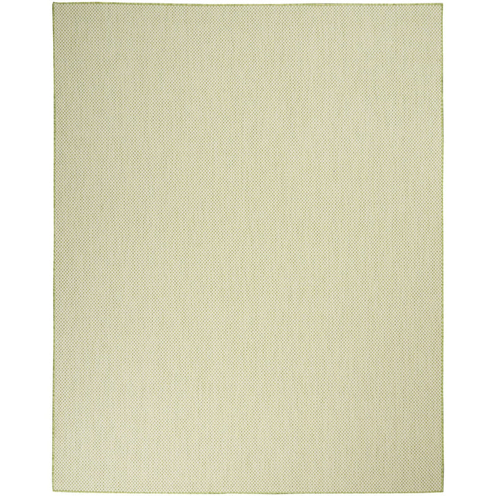 Nourison ourtyard Indoor/Outdoor Ivory Green 8' x 10' Area Rug Geometric Easy 8' x 10' Rectangle - Ivory/Green