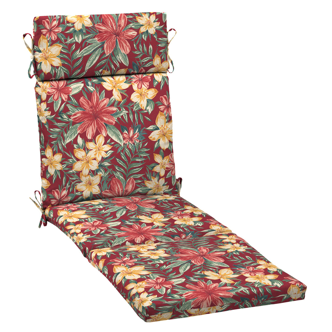 Arden Selections Outdoor Chaise Cushion 1 x 7 Rain-Proof Fade Resistant 7 x 72 in L x 21 in W x 2.5 in H - Ruby Clarissa Tropical