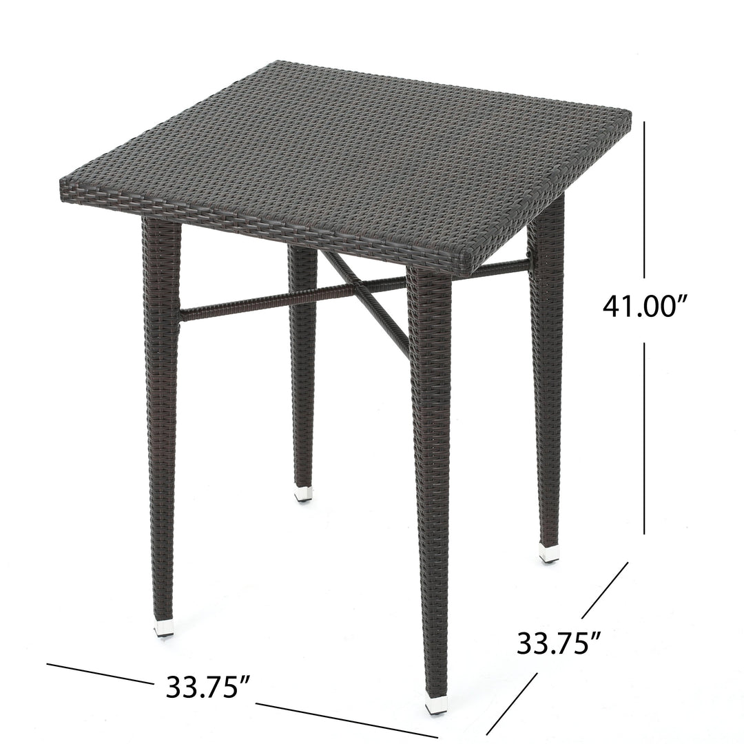 Christopher Knight Home Dominica Outdoor 32.5" Square Wicker Bar Table