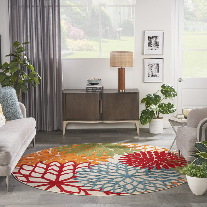 Nourison Aloha Floral Modern, Indoor/Outdoor Area Rug