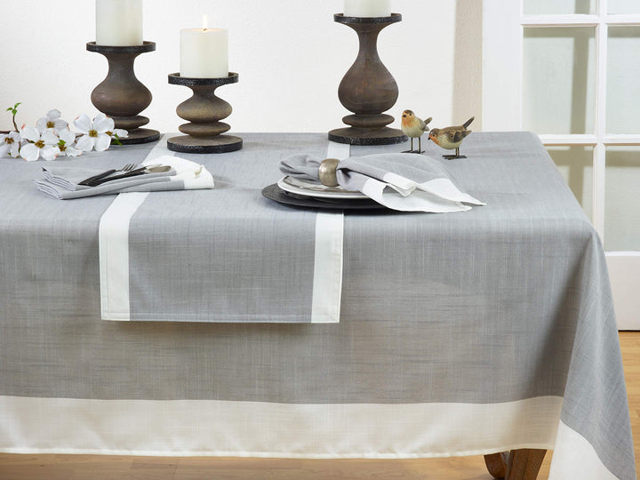 Poly Tablecloth With Banded Border