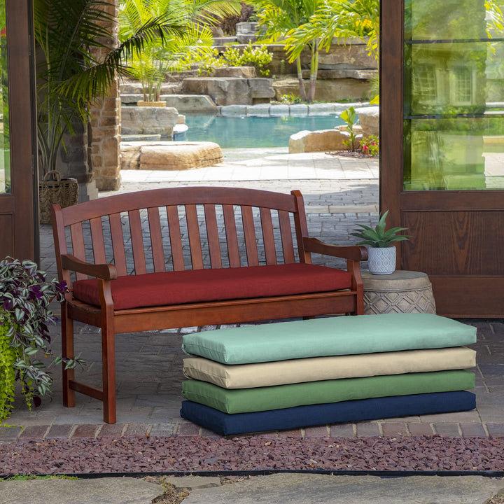 Arden Selections Outdoor Bench Cushion 17 x 46 Ruby Red Leala - Diamond Home USA