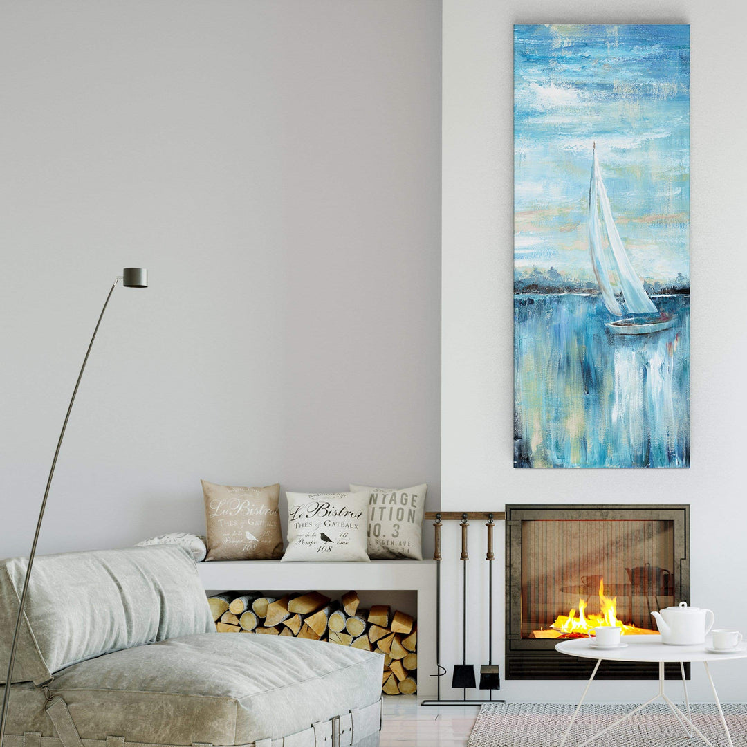 Wexford Home Nan 'Evening Bay III' Canvas Premium Gallery-Wrapped Wall Art 20x60