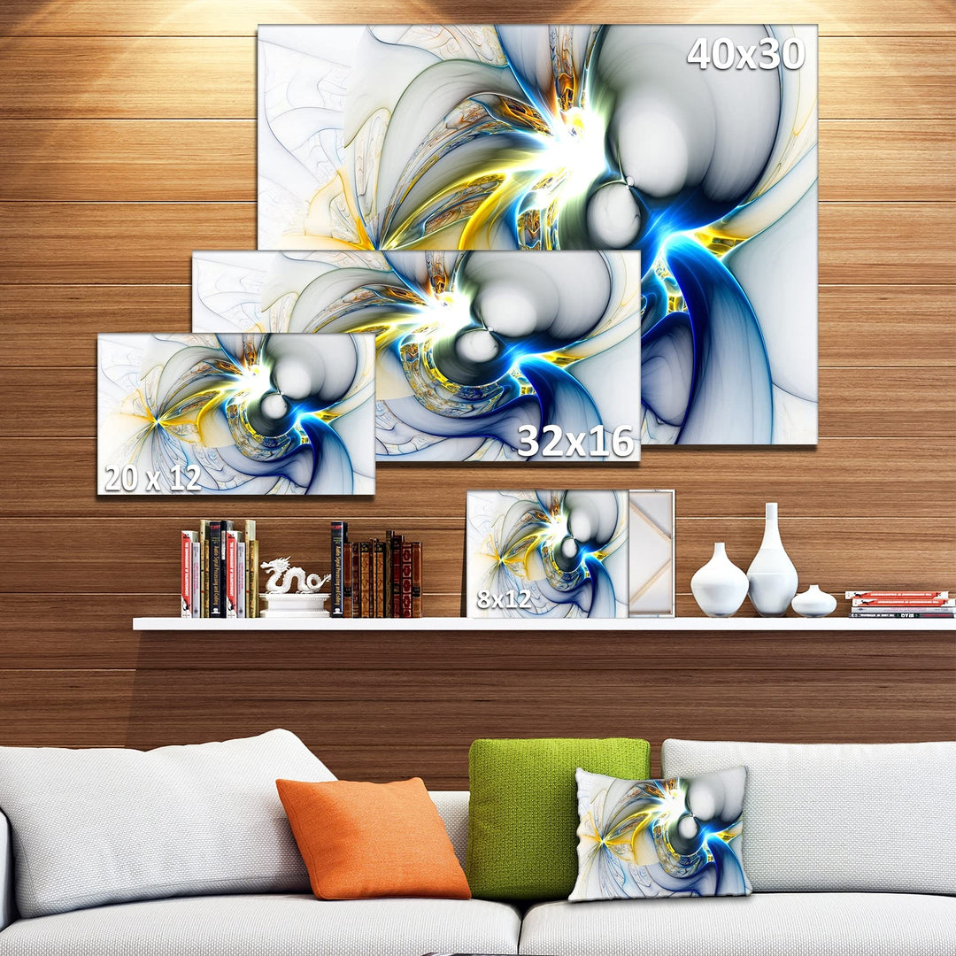 DESIGN ART Designart 'Shining Multi-Colored Plasma' Abstract Wall Art Canvas 32 in. wide x 16 in. high