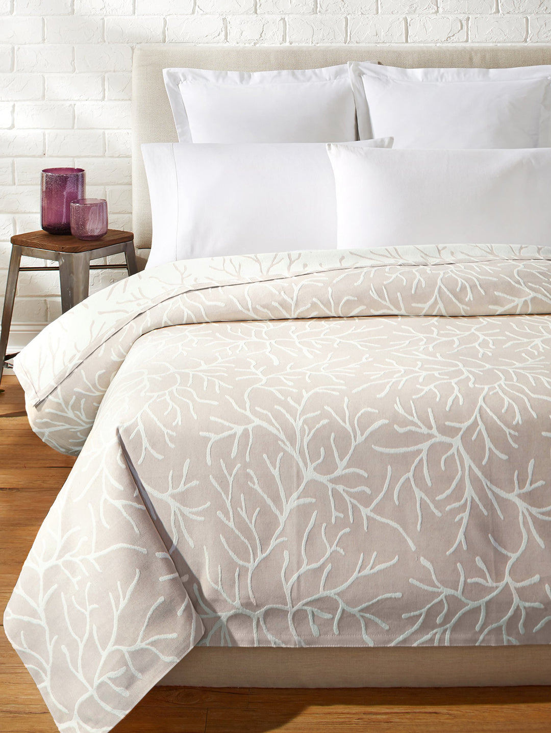 Coral Glory Coverlet King Taupe Taupe - King