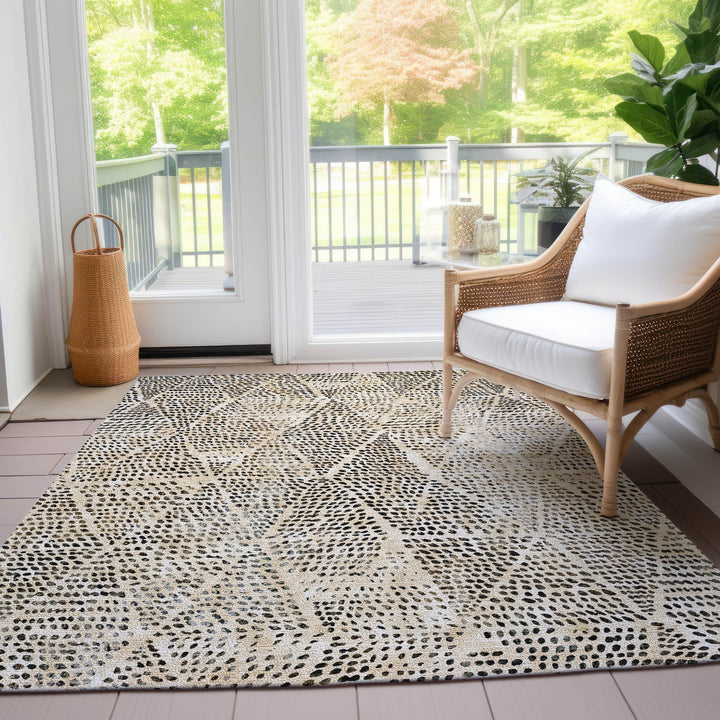 Machine Washable Indoor/ Outdoor Chantille Modern Diamonds Rug