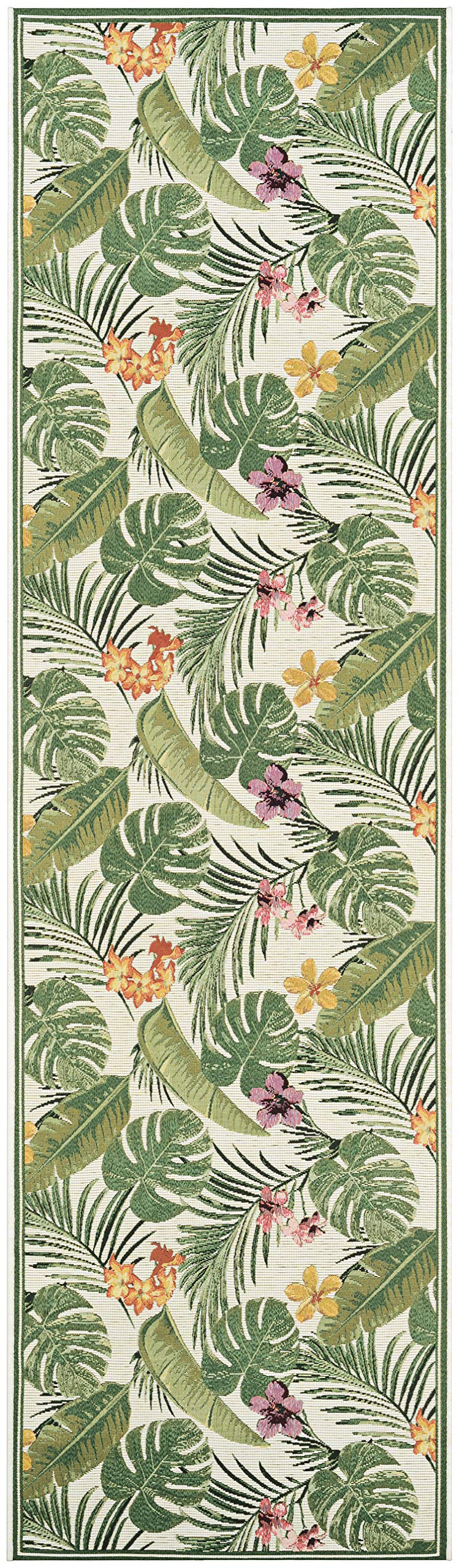 Couristan Dolce Flowering Fern Indoor/Outdoor Area Rug 2'3" x 7'10" Runner