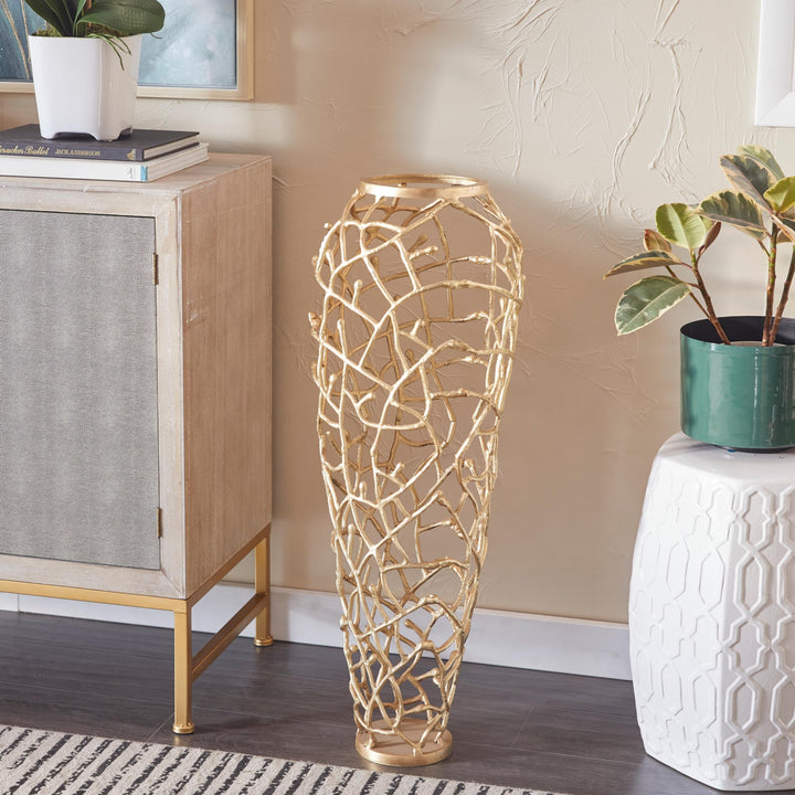 Gold Coral Vase