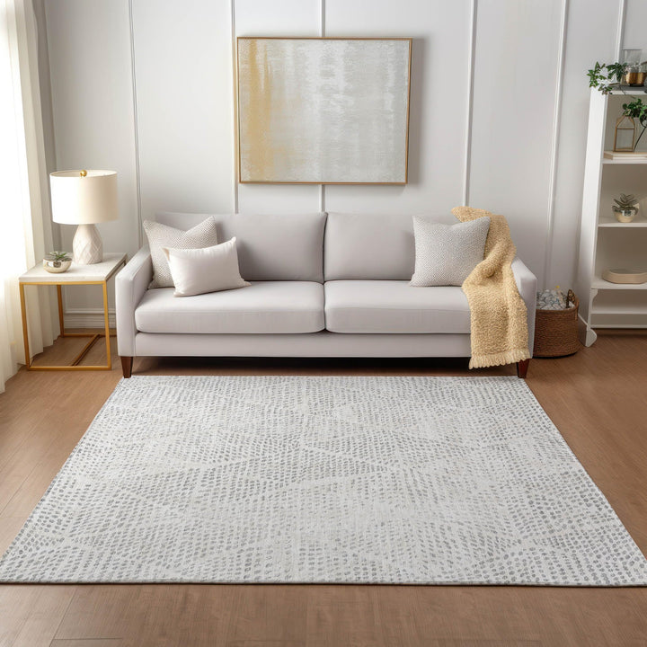 Machine Washable Indoor/ Outdoor Chantille Contemporary Diamonds Rug