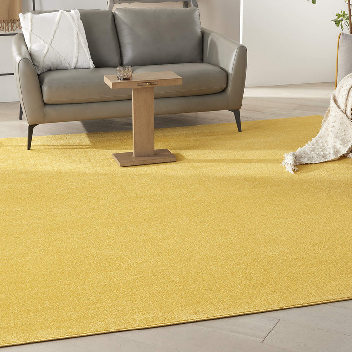 Nourison Essentials Indoor/Outdoor Yellow 9' x Square Area Rug Easy Cleaning Non 9' Square - Yellow